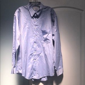 Valentino Uomo button blue down shirt sz 17